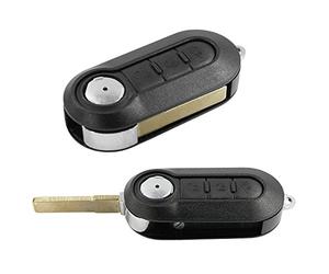 Coque de clé télécommande noire 3 boutons et lame Fiat