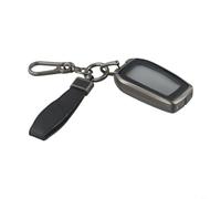 Coque de clé télécommande Toyota en alliage de zinc - Design en cuir - Compatible avec les modèles Tundra et Corolla - Protège contre les dommages et l'usure (noir)