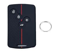 Coque de Clef Compatible avec Renaul-t Clio 3 Twingo 2 Master 3 Kangoo 2 Trafic 2 Modus Dacia Sandero Duster Logan Sandero,Boitier Protection de n Silicone Souple Voiture Télécommande (Rouge)