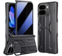 Coque de confidentialité pour Google Pixel 9 Pro Fold, avec grande béquille cachée, protection complète des charnières, protection d'écran anti-espion, protection à 360 degrés, coque fine originale