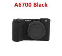 Coque de corps d'appareil photo blindé en Silicone souple,étui en caoutchouc pour Sony Alpha A6700 A6500 A6400 A6300 A6100 A6000 - Type A6700 Black