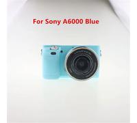 Coque de corps d'appareil photo blindé en Silicone souple,étui en caoutchouc pour Sony Alpha A6700 A6500 A6400 A6300 A6100 A6000 - Type A6000 Blue