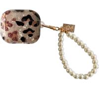 Coque De Léopard À Paillettes Pour Airpods 4 (2025) Avec Porte-Clés Chaîne De Poignet En Perles, Jolie Coque De Protection Pour Femmes Et Filles[BLU5273561]