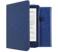 imoshion imoshion Étui de liseuse portefeuille en cuir végan pour Kobo Clara HD Bleu foncé Bleu foncé