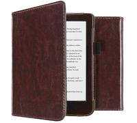 imoshion imoshion Étui de liseuse portefeuille en cuir végan pour Kobo Clara HD Marron foncé Brun foncé