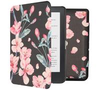 imoshion imoshion Design Slim Hard Case Sleepcover Kobo Clara HD Blossom Watercolor Black Noir