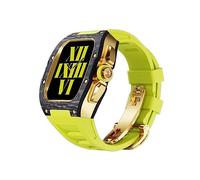 Coque de luxe en fibre de carbone compatible avec bracelet Apple Watch 45 mm Series 8 7, pour iWatch Series 6 5 4 SE 44 mm Kit de conversion avec outils, 45mm, A