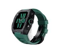 Coque de luxe en fibre de carbone compatible avec bracelet Apple Watch 45 mm Series 8 7, pour iWatch Series 6 5 4 SE 44 mm Kit de conversion avec outils
