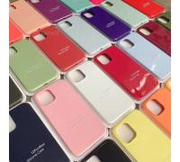 Coque de luxe en Silicone liquide pour iPhone 15 14 Plus 13 12 mini 11 Pro MAX, souple, lisse, mate, givrée Ice Blue