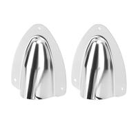 Coque de Palourde en Acier Inoxydable, Couvercle d'aération de Câble en Fil Marin Poli, 1 Paire de Couvercles de Trou de Protection Contre Les éclaboussures pour Le Câblage du Transducteur,