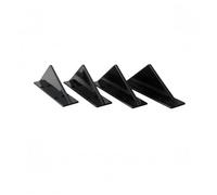 Coque de pare-chocs arrière Diffuseur de pare-choc arrière triangulaire universel, aileron requin voiture, protecteur becquet, 4 pièces(Black flat)