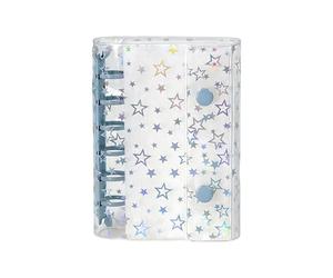 Coque de planificateur budgétaire - Couverture transparente pour classeur A7, protection étoile scintillante, pochette rechargeable pour journal intime, support de feuilles mobiles | Étui de rechange
