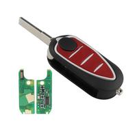 Coque de Porte-clés de Voiture à 3 Boutons Non coupée pour Alfa R0me0 Mito Giulietta 159 GTA Ask ID46 PCF7946 Delphi système