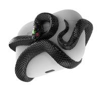 Coque de protection 3D Snake pour écouteurs sans fil compatible avec Airpods 4 génération, coque unique en forme de serpent avec détails sculptés à la main, esthétique, anti-rayures, anti-chocs