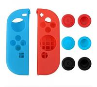 Coque de protection 8 en 1 en silicone souple avec joysticks pour manette de commutateur