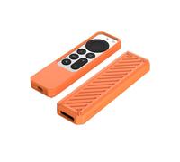 Coque de Protection à Distance en Silicone pour -TV 4K Remote 2021 Anti-Slip Antichoc Soft Case Remote Control Case,Orange