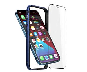 Coque de protection antichoc compatible avec iPhone 12/12 Pro 6,1" - Fine - En métal - Avec TPU souple - Pas d'interférence de signal - Prise en charge du chargement sans fil - Pour iPhone 12/12 Pro -
