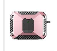 Coque de protection antichoc compatible avec les écouteurs Jbl Wave Beam 2 avec fonction de support intégrée et matériau ABS pour le rangement quotidien de voyage - Couleur noire (1 rose)