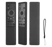 Coque de protection antichoc en silicone compatible avec Samsung Smart QLED TV BN59-01311B BN59-01358B BN59-01363B BN59-01363L BN59-01350B Télécommande avec cordon noir