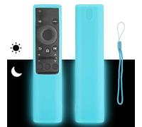 Coque de protection antichoc en silicone pour télécommande Samsung Smart TV BN59-01358B BN59-01363J BN59-01363B BN59-01311B Bleu fluo et cordon