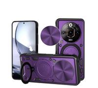 Coque de protection antichoc pour ZTE Nubia Focus Pro 5G, protection de lentille de fenêtre coulissante, ventouse magnétique, support rotatif à 360 degrés, violet