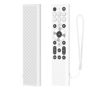 Coque de protection antidérapante en silicone pour télécommande Hisense 7 U8 Series LCD 4K pour TV 100U88N 85U88N 75U88N 65U88N 65U88N avec dragonne (blanc)
