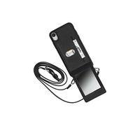 Coque de protection av. Tr de cou mirror pr apple iphone xr, noire