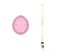Coque de protection avec lanière pour Tamagotchi Paradise - Coque en polycarbonate robuste tout compris - Bleu transparent (rose)