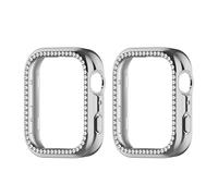 Coque de protection avec strass brillants Argenté | Améliore le style, coque solide avec installation facile pour Smartwatch Fit 5, Guard