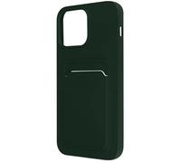 Coque pour iPhone 14 Pro Max Silicone Souple Porte-carte Fine Légère vertfonce