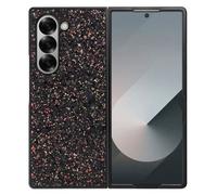 Coque de protection AVIZAR pour Samsung Galaxy Z Fold 6 - Design Paillette Bi-matière Noir - Bords surélevés
