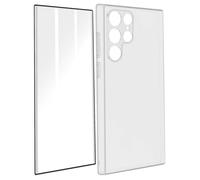 Coque de protection - AVIZAR - Samsung Galaxy S22 Ultra - Silicone souple - Verre trempé 9H - Transparent