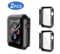 Coque de protection Blackview pour Apple Watch S7 S8 45mm avec verre trempé intégré - Noir