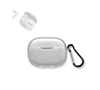 Coque de protection Bluetooth pour JBL Wave Beam/Beam2 avec mousqueton en TPU transparent résistant aux rayures, aux chocs, aux chutes, anti-chute, anti-sismique, souple et transparente