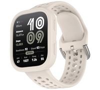 Coque de protection + Bracelet compatible avec Amazfit Bip 6, bracelet de rechange en silicone + coque de protection pour montre intelligente Amazfit Bip 6 Accessoires, Mittelgroße, Silicone, Pas de