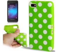 Coque De Protection Bumper Design À Pois Pour BlackBerry Z10 Verte