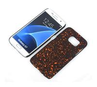 Coque De Protection Case Bumper Pour Samsung Galaxy S7 3D Étoiles Orange