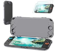 Coque de protection compatible avec Nintendo Switch 2, coque de protection rigide accessoires pour Switch 2, Nintendo Switch 2, coque noire, film trempé d'écran, bouchon anti-poussière pour port