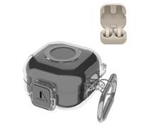 Coque de protection compatible avec Sony LinkBuds Clip WF-LC900, coque monobloc étanche et résistante aux chocs avec mousqueton (transparent)