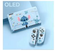 Coque de protection complète Disney Stitch Couple pour Nintendo Switch OLED - Housse souple en TPU bleu ciel Aloha - APODBZ MPM