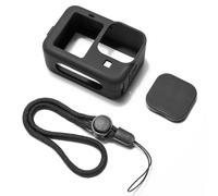 Coque de Protection complète en Silicone pour GoPro Hero 9, housse de Protection, manchon de caméra de sport, cadre avec capuchon d'objectif et lanière