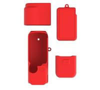 Coque de protection de couleur unie pour appareil photo DJI Pocket 4 - Housse en silicone souple - Anti-poussière et résistante aux chocs - Rouge