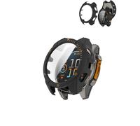 Coque de protection d'écran pour Garmin Tactix8 - Design intégré pour une protection ultime de la Smartwatch, noir/orange