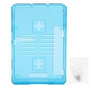 Coque de Protection en ABS givré pour 3B 3B+ D Style avec vis Matériau ABS Durable de qualité supérieure montable au Mur 4 Options de Couleur Noir Vert Bleu Transparent (Bleue)