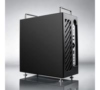 Coque de protection en acrylique transparent pour Mac Studio Ordinateur de bureau Design élégant avec ventilation de refroidissement optimale (Noir)