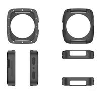 Coque de protection en alliage d'aluminium pour Amazfit Active 2 Square et Active2s Square - Coque anti-chute et antichoc pour accessoire fin (noir)