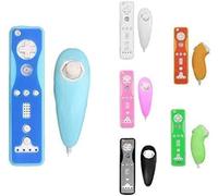 Coque de protection en caoutchouc de silicone souple pour manette Wii Nunchuk Rose
