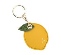 Coque de protection en cuir anti-rayures avec porte-clés pour carte de sécurité à accès rapide, citron, Taille unique