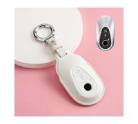 Coque De Protection en Cuir pour Clé De Voiture pour Mercedes pour Benz Classe C S W206 W223 S350 C260 C300 S400 S450 S500 2022(3D-NP-136-K-White)