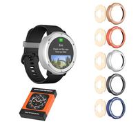 Coque de protection en métal pour Garmin Vivoactive 5/Active 5, coque de protection en métal rigide anti-chocs et anti-chute pour montre intelligente Vivoactive 5/Active 5 pour homme et femme (orange)